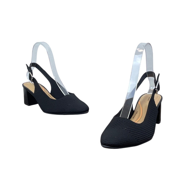 Hush Puppies Bounce Womens Black Slingback Block Heel Shoes - NEW
