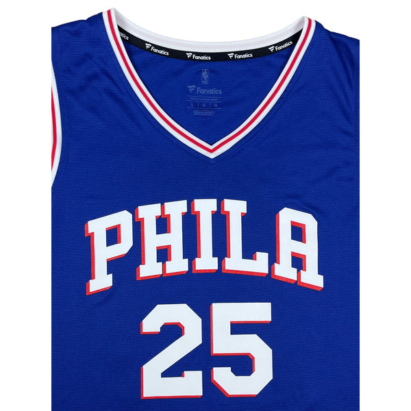 Ben Simmons #25 Philadelphia 76ers Blue Fanatics Jersey Sz L - NWT
