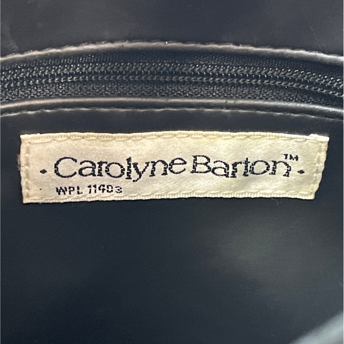 Vintage Carolyne Barton Women's Black Suede Goldtone Metal Shoulder Bag Sz S