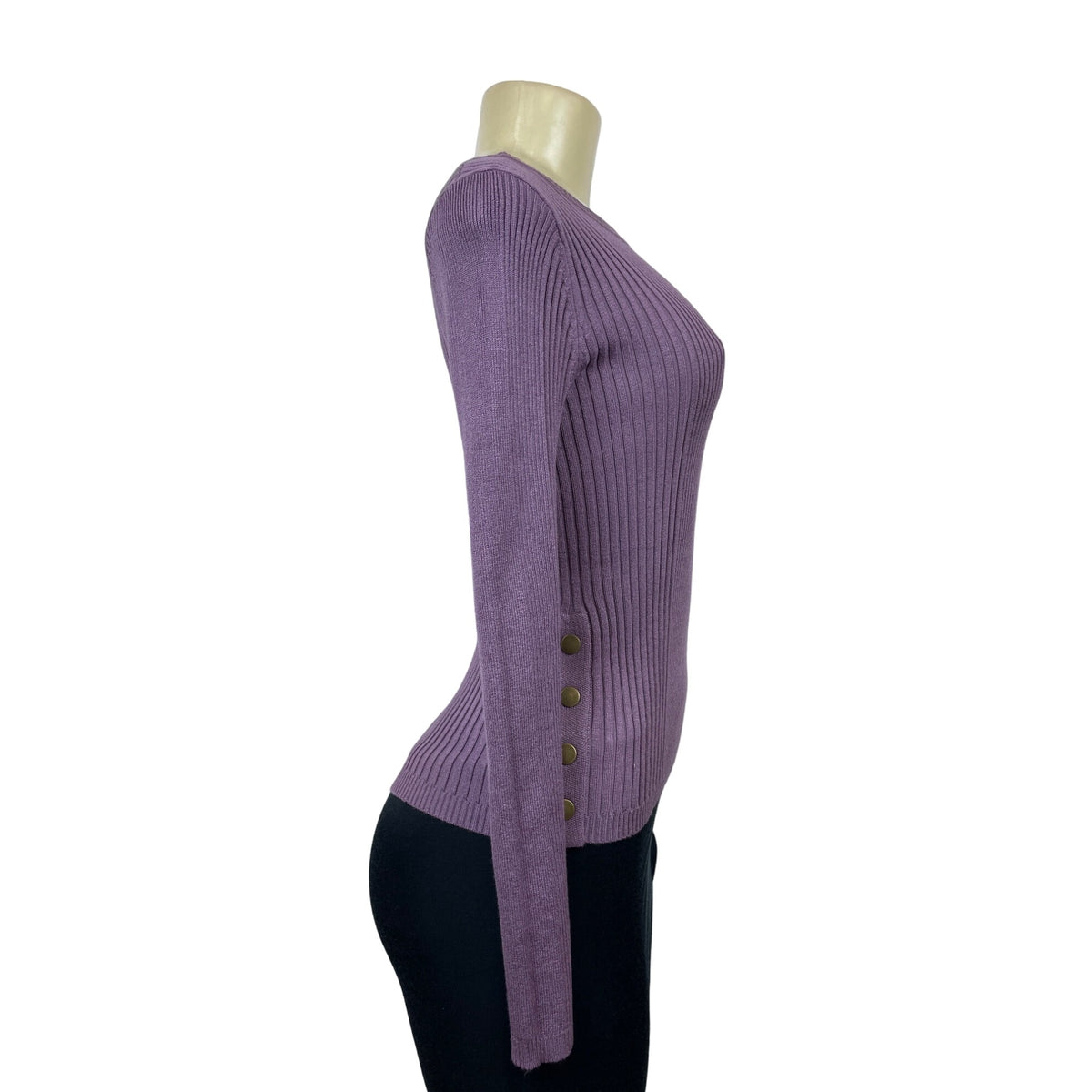 Hooked Up Women's Purple Long Sleeve Shirt Size S