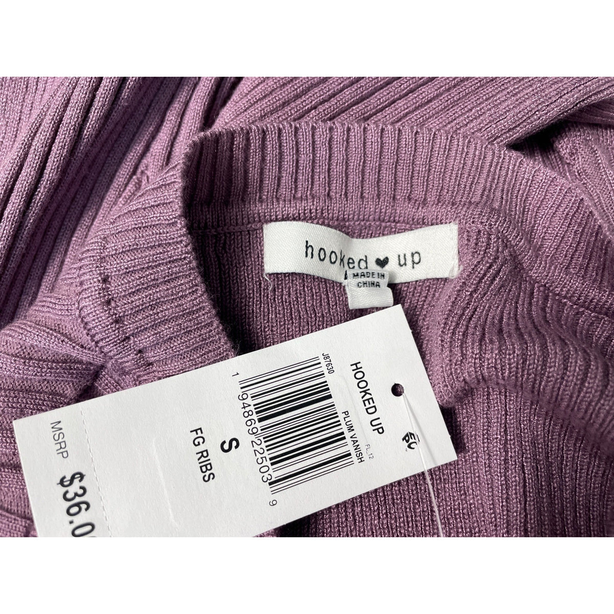 Hooked Up Women's Purple Long Sleeve Shirt Size S