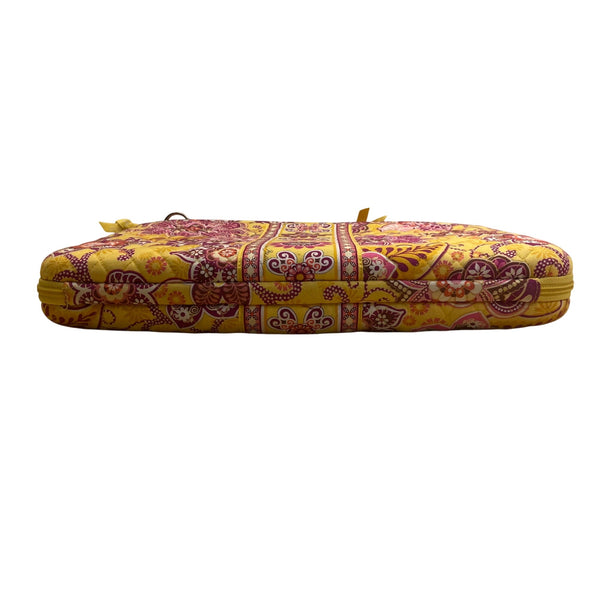 Vera Bradley Women’s Yellow & Pink Floral Quilted Laptop Bag With Shoulder Strap