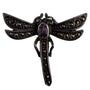 Vintage Unknown Womens Silver Tone Insect Dragonfly Brooch With Purple Stone
