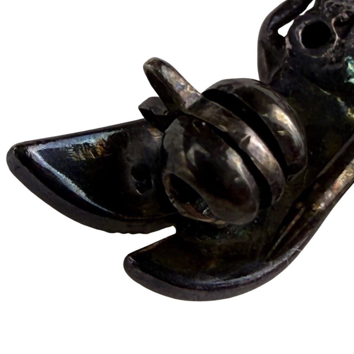 Vintage Unknown Womens Silver Tone Insect Dragonfly Brooch With Purple Stone