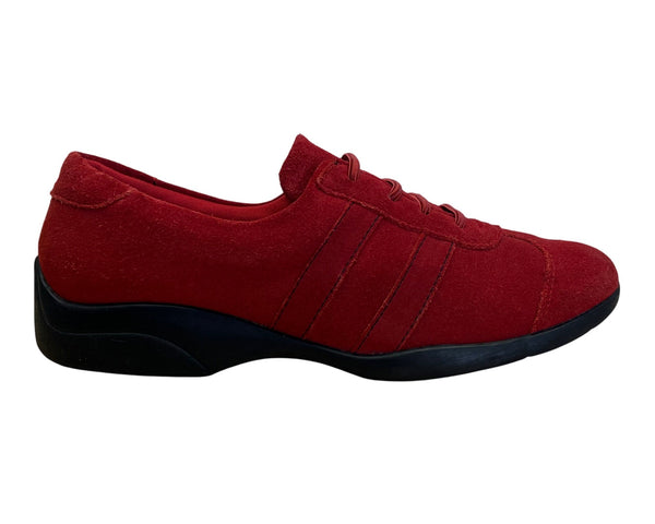 Chicos Women’s Red Suede Leather Slip In Shoes Size 9M