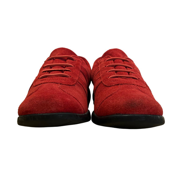 Chicos Women’s Red Suede Leather Slip In Shoes Size 9M