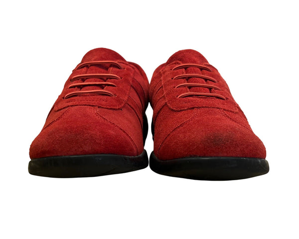 Chicos Women’s Red Suede Leather Slip In Shoes Size 9M