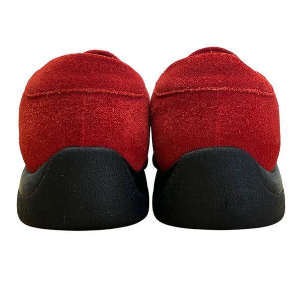 Chicos Women’s Red Suede Leather Slip In Shoes Size 9M