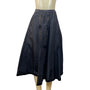 Vintage 80''s Miss Féraud Women's Black With Embroidered Floral Art Long Skirt Sz 6