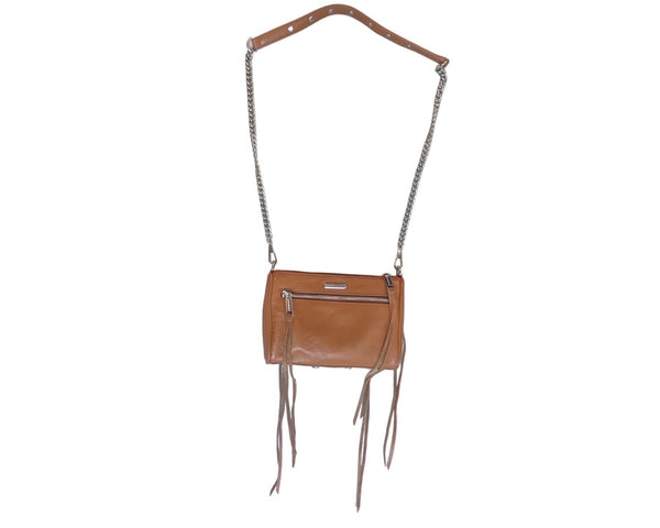 Rebecca Minkoff Women's Tan Brown Chain Strap Shoulder Bag Sz M -