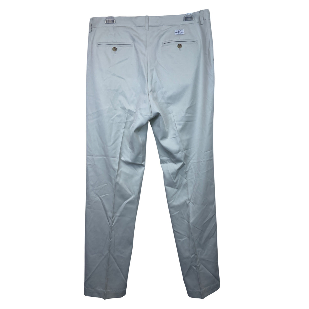 Vineyard Vines Mens Cream Cotton Dress Pants Flat Front 35x32 Classic Fit