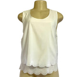 NWT Hubiefly Boho Sleeveless Size Large Color White Women's Shirt