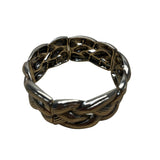 Gold-Plated Womens Woven Cable Design Stretch Bracelet