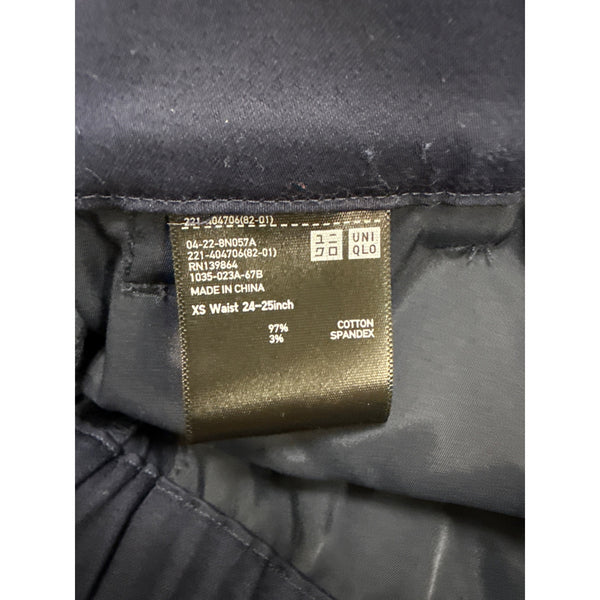 Uniqlo Women Navy Cotton/Spandex Shorts XS Size 24-25 Stretch Waist Casual Style