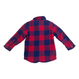 Tommy Hilfiger Kids Red & Navy Plaid Shirt Jacket With Snap Buttons Size 4