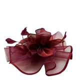 Vintage Women's Red Mesh Hair Clip Fascinator With Feather Accents Lightweight