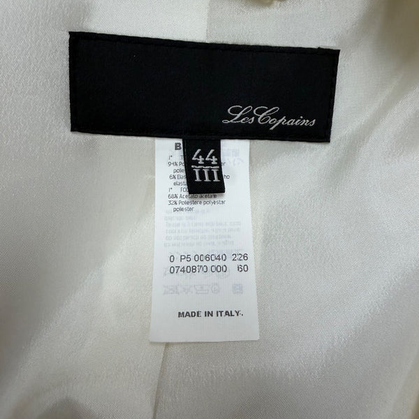 Les Goparins Women Cream Polyester/Acetate Blazer & Pants Suit Set Size 44