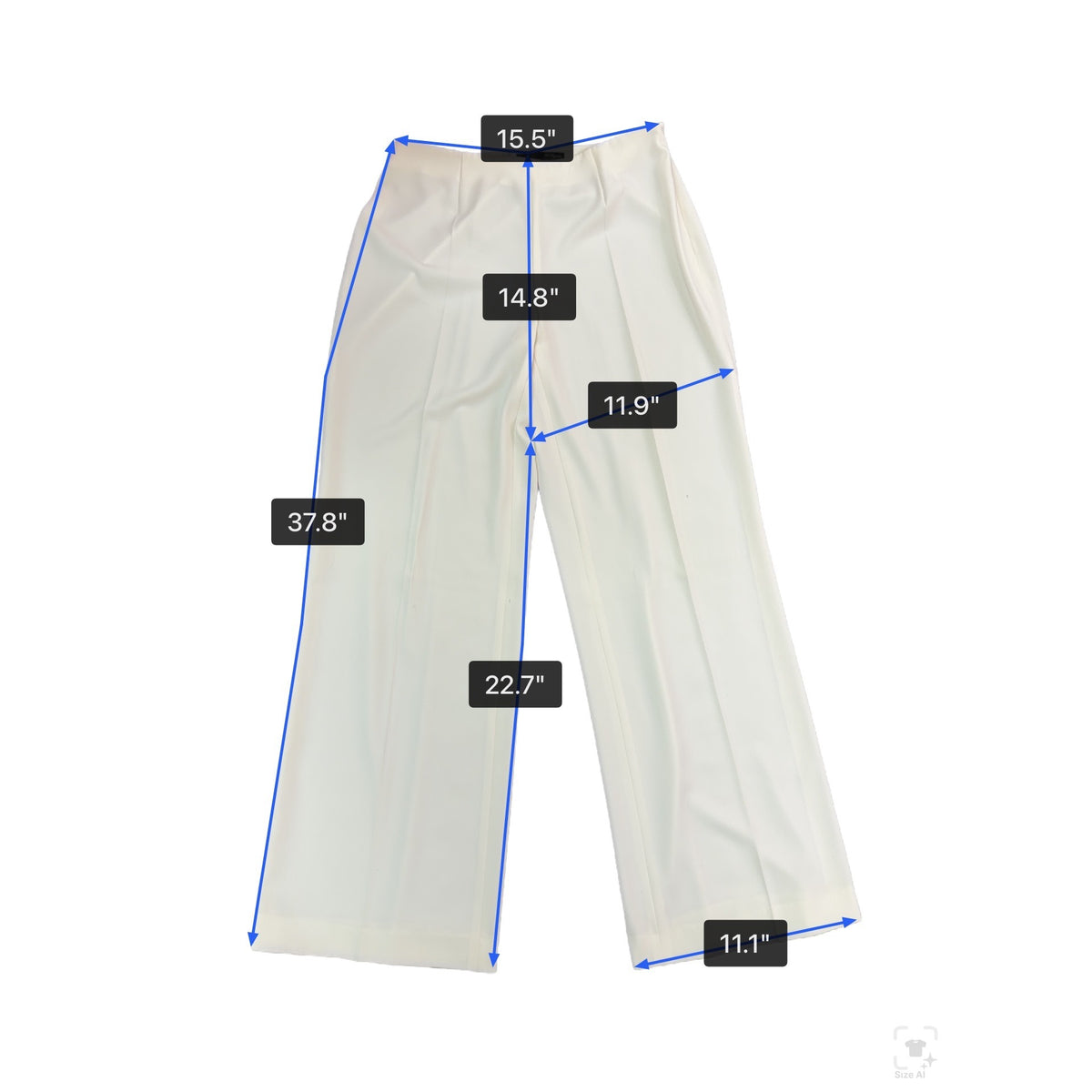 Les Goparins Women Cream Polyester/Acetate Blazer & Pants Suit Set Size 44