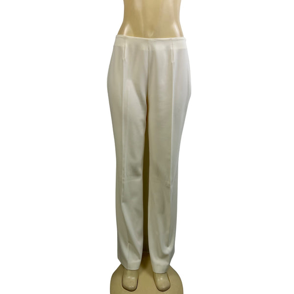 Les Goparins Women Cream Polyester/Acetate Blazer & Pants Suit Set Size 44