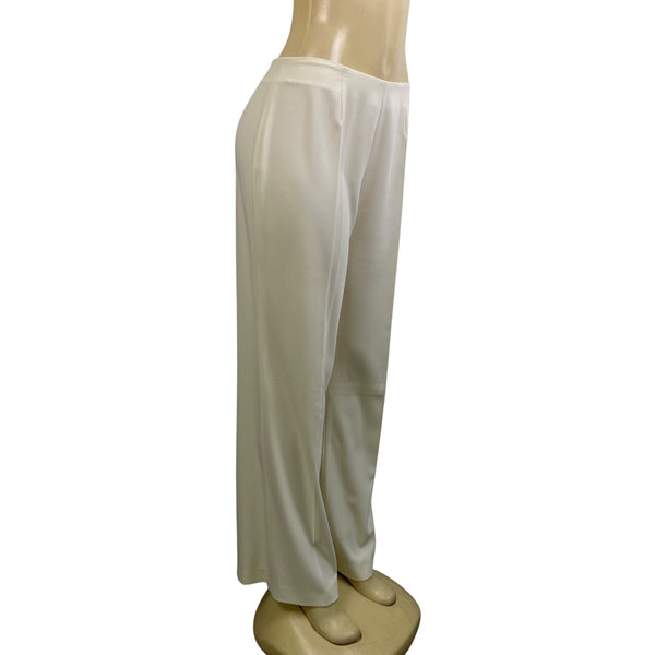Les Goparins Women Cream Polyester/Acetate Blazer & Pants Suit Set Size 44