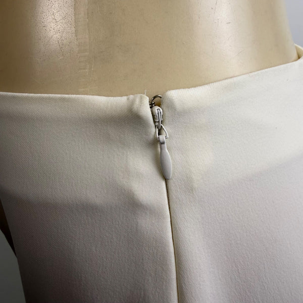 Les Goparins Women Cream Polyester/Acetate Blazer & Pants Suit Set Size 44