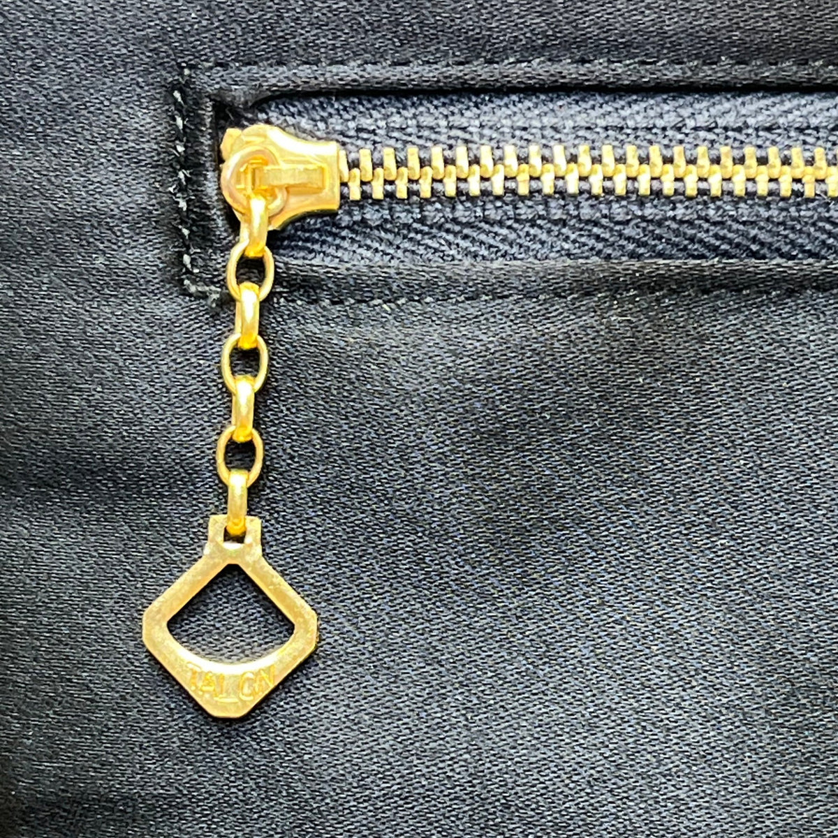 Bienen-Davis Women’s Black Satin With Gold-Tone Frame & Zipper Clutch Bag