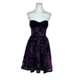 Betsey Johnson Womens Black/Purple Velvet Floral Strapless Evening Dress Size 2