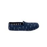Blue Slip-On Shoes With Anchor Print Size 9 Lightweight Waterproof Breathable Design By Floafers
