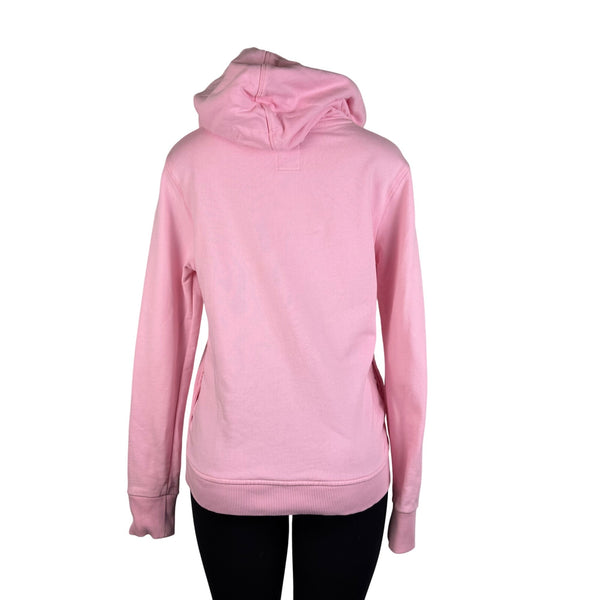 Superdry Women’s Pink Cotton Hoodie Logo Pullover Sweater Size 6