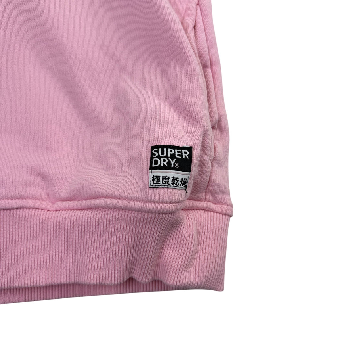 Superdry Women’s Pink Cotton Hoodie Logo Pullover Sweater Size 6