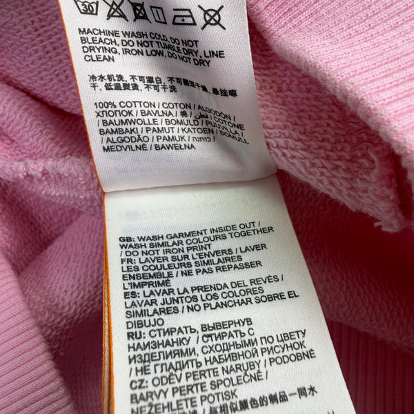 Superdry Women’s Pink Cotton Hoodie Logo Pullover Sweater Size 6