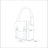 The Sak Blue Crochet Shoulder Bag With Nylon Twill Magnetic Snap Closure Size M
