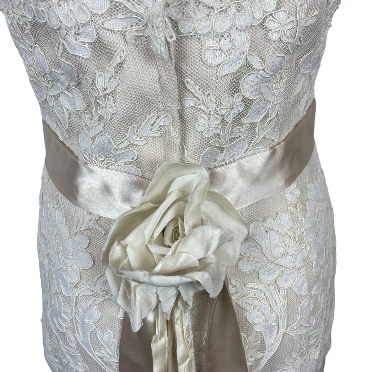 St. Pucchi Bridal Gown Size 6 Ivory/Oyster Lace Strapless Sposa Bella Evening Dress