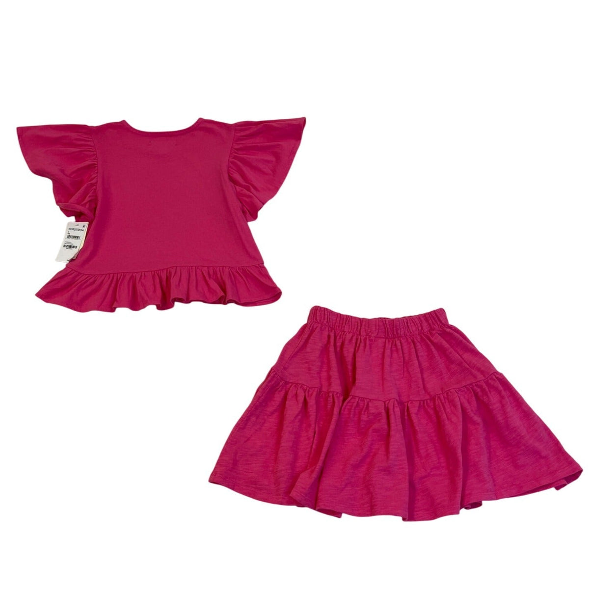 Tucker + Tate Girls Fuchsia Ruffle Top & Skort Set Size 5