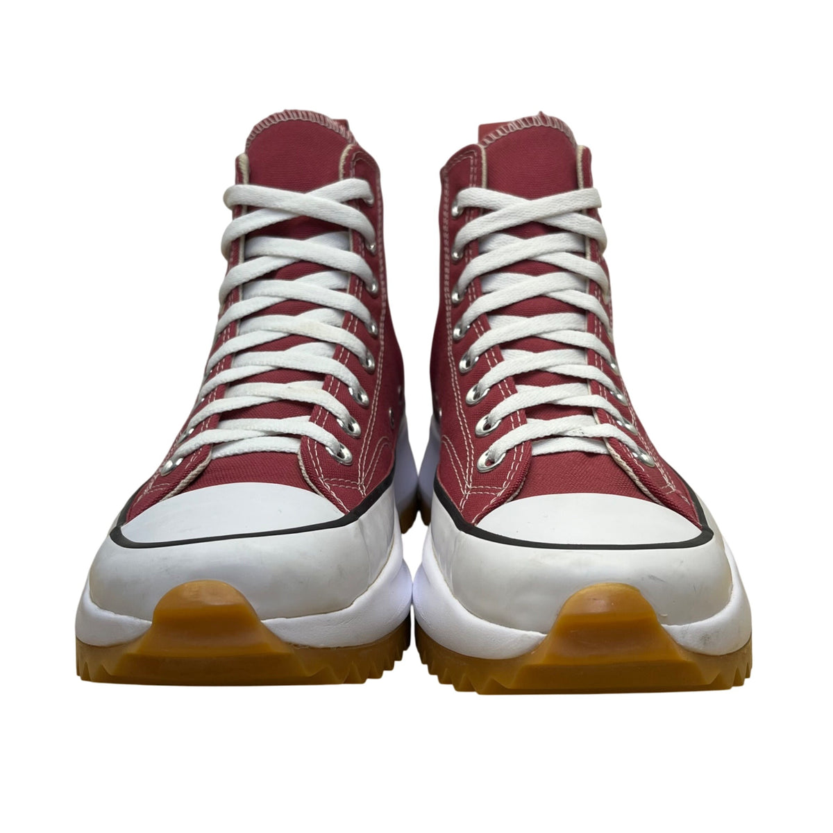 Converse Unisex Burgundy Red High Top Platform Textured Sole Sneakers Size 7.5