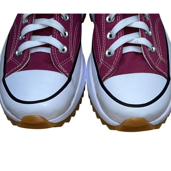 Converse Unisex Burgundy Red High Top Platform Textured Sole Sneakers Size 7.5