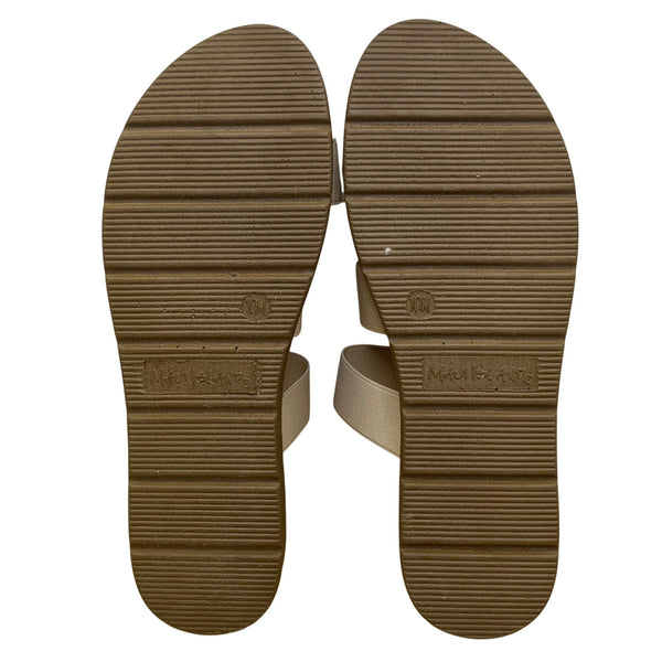 Maui Island Women’s Beige Triple-Strap Design Laguna Slide Sandals Size 10M