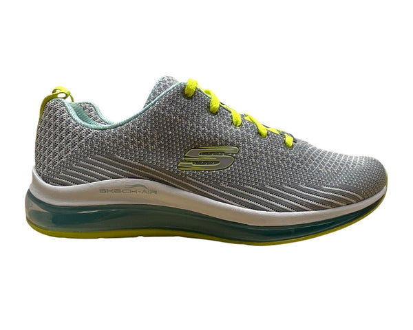 Skechers Women’s Gray & Neon Yellow Memory Foam Skech-Air Training Shoes Size 9