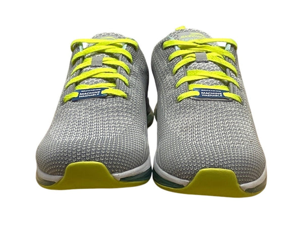 Skechers Women’s Gray & Neon Yellow Memory Foam Skech-Air Training Shoes Size 9