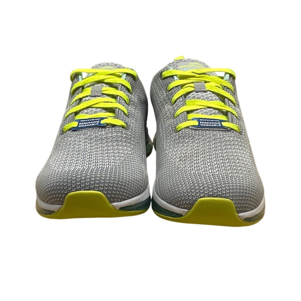 Skechers Women’s Gray & Neon Yellow Memory Foam Skech-Air Training Shoes Size 9