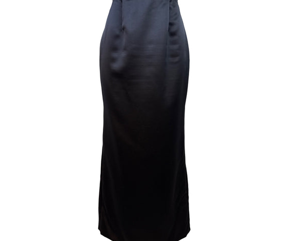 Harriet Kassman Woman’s Black Satin Evening Maxi Skirt  Formal Size 10