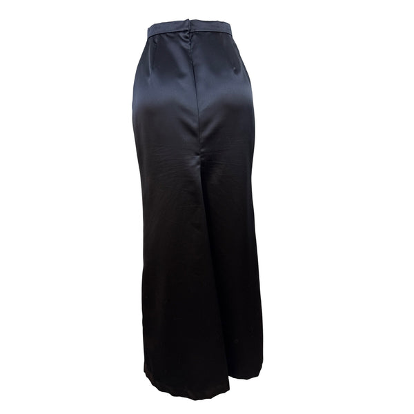 Harriet Kassman Woman’s Black Satin Evening Maxi Skirt  Formal Size 10