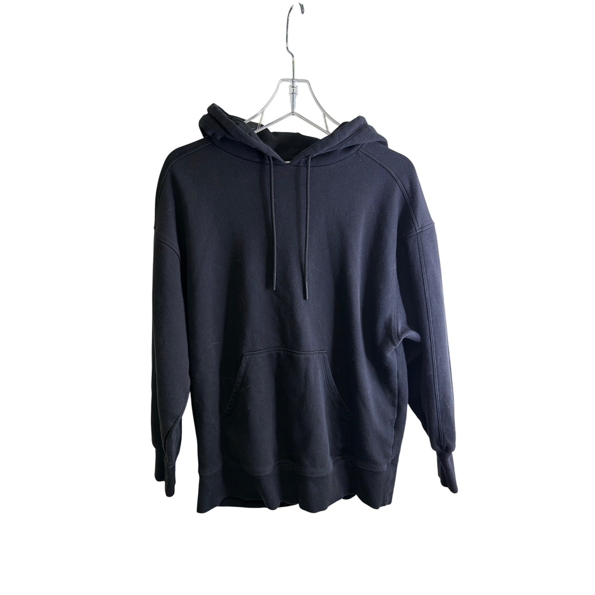 JoyLab Womens Black Hoodie Medium Cotton Blend Relaxed Fit Kangaroo Pocket Casual Pullover