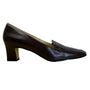 Fresco By Pierre Women’s Brown Leather Croc Embossed Whitney Pump Sz 10M
