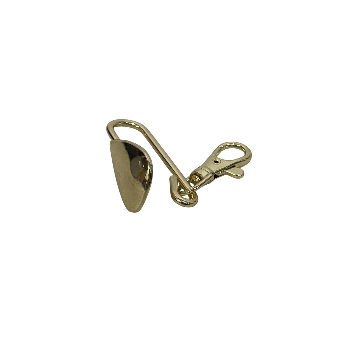 Gold Metal Keychain Hook Clip Durable Accessory Lightweight Secure Brass Finish