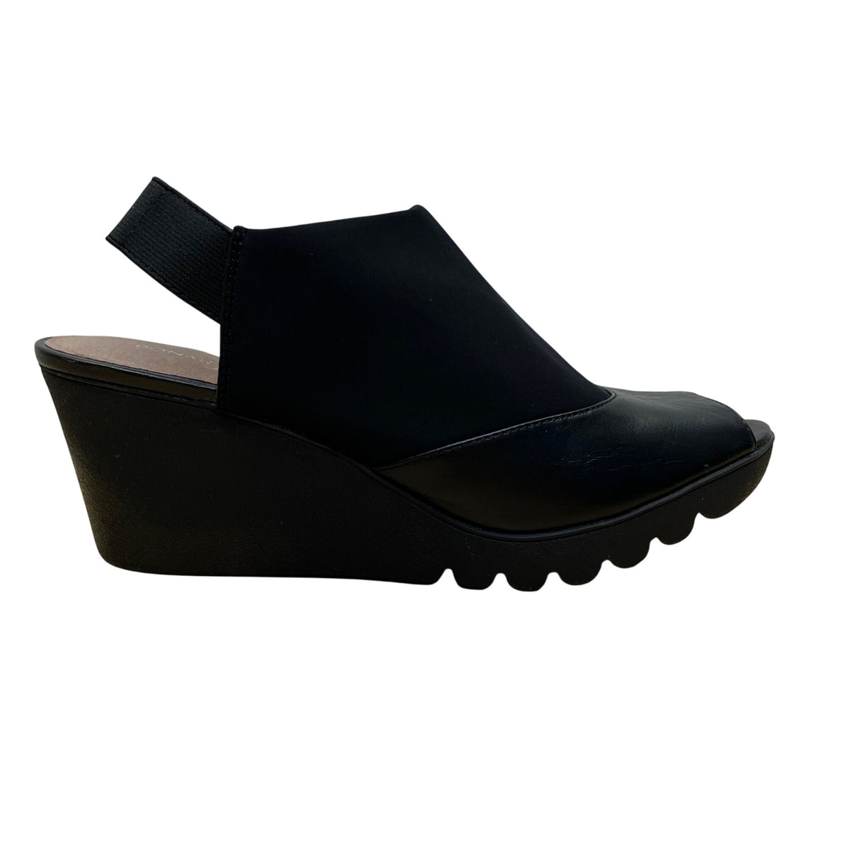 Donald J Pliner Women’s Black Wedge Open-Toe Mynne Slingback Sandals Size 8.5M