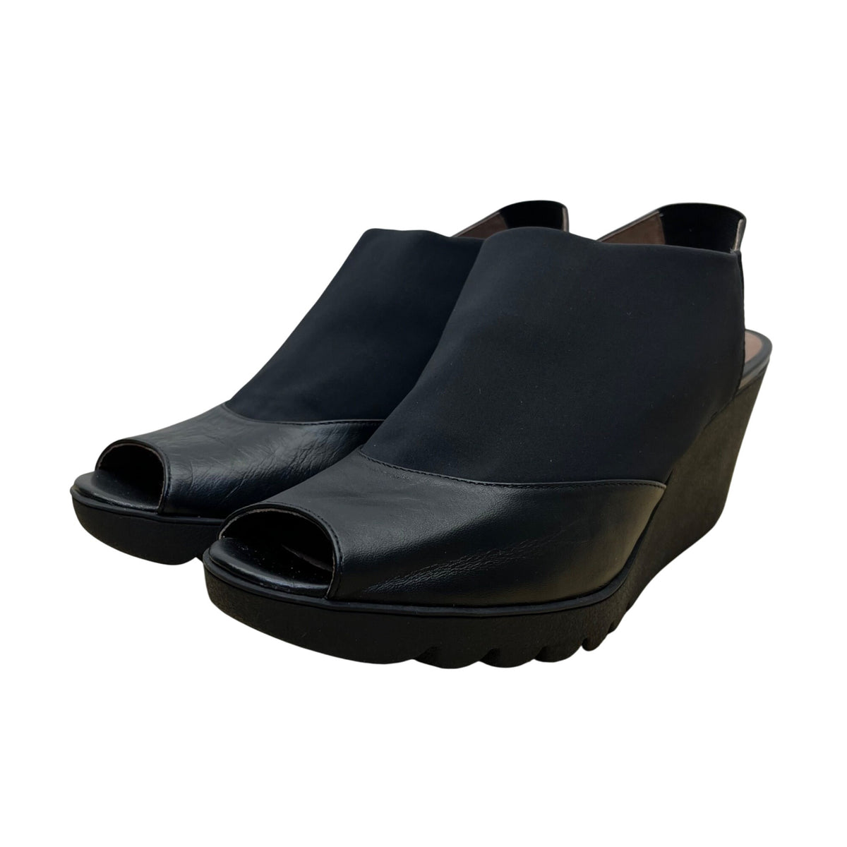 Donald J Pliner Women’s Black Wedge Open-Toe Mynne Slingback Sandals Size 8.5M