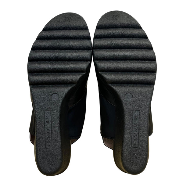 Donald J Pliner Women’s Black Wedge Open-Toe Mynne Slingback Sandals Size 8.5M