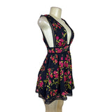 NBD Women’s Floral Mesh Black Sleeveless Women’s A-Line Dress Sz XS