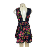 NBD Women’s Floral Mesh Black Sleeveless Women’s A-Line Dress Sz XS